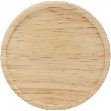 Logotrade werbemittel das Foto: Hearth 400 ml Keramiktasse mit Holz Untersetzer