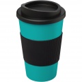 Americano® 350 ml Isolierbecher mit Schutzring, Aquablau / Tiefschwarz