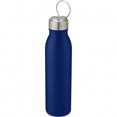 Logotrade Firmengeschenke das Foto: Harper 700 ml Sportflasche aus Edelstahl mit Metallschlaufe