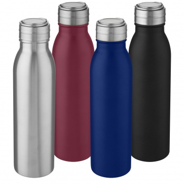 Logotrade Firmengeschenke das Foto: Harper 700 ml Sportflasche aus Edelstahl mit Metallschlaufe