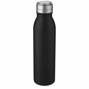 Logotrade Firmengeschenke das Foto: Harper 700 ml Sportflasche aus Edelstahl mit Metallschlaufe