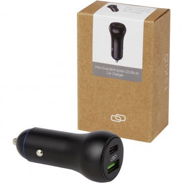 Logotrade Werbegeschenke das Foto: Pilot duales 55W USB-C/USB-A Autoladegerät