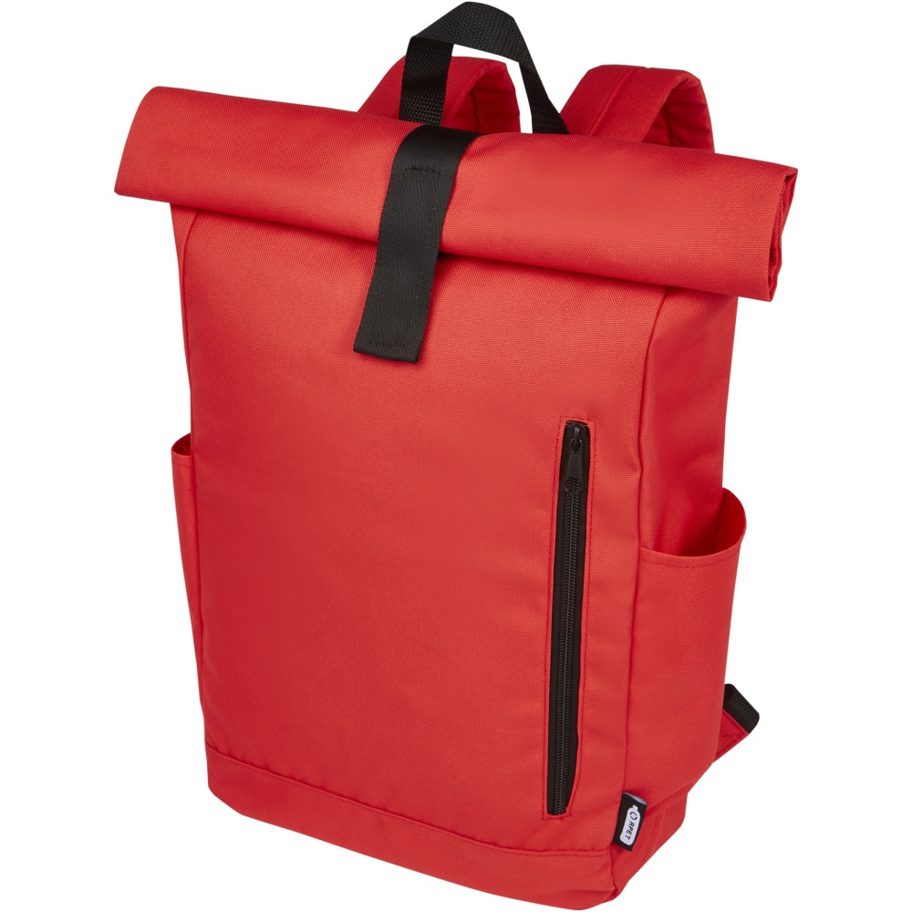 Logotrade Werbegeschenke das Foto: Byron 15,6" GRS RPET Roll-Top Rucksack 18 L