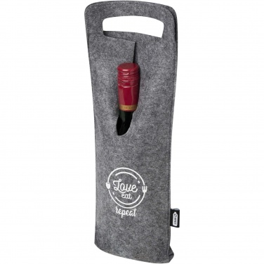 Logotrade Logogeschenke das Foto: Felta 75cl Weinbeutel aus GRS recyceltem Filz