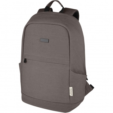 Logotrade Firmengeschenke das Foto: Joey 15,6 Zoll Anti-Diebstahl Laptop Rucksack 18 L aus GRS-recyceltem Canvas