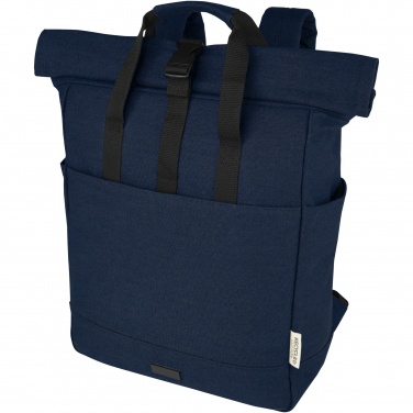 Logotrade Logogeschenke das Foto: Joey 15" GRS Rolltop Laptoprucksack aus recyceltem Canvas 15 L