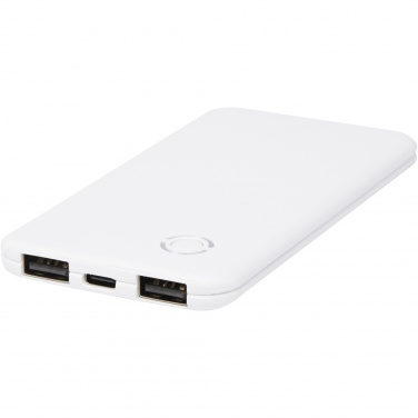 Logotrade Werbeartikel das Foto: Slender 4000 mAh flache Dual Powerbank