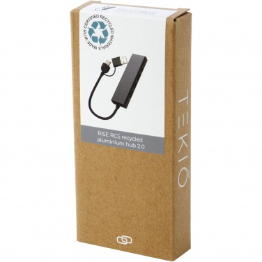 Logotrade Firmengeschenke das Foto: Rise USB 2.0 Hub aus recyceltem RCS Aluminium