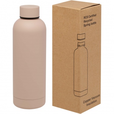 Logotrade Geschäftsgeschenke das Foto: Spring 500 ml RCS-zertifizierte Kupfer-Vakuum Isolierflasche aus recyceltem Edelstahl