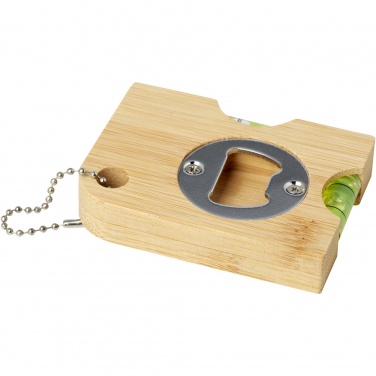 Logotrade Geschäftsgeschenke das Foto: Levo Bambus Flaschenöffner mit Wasserwaage 