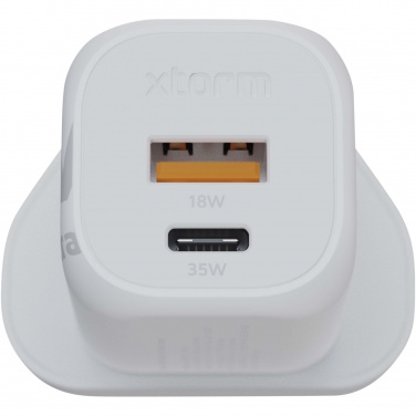 Logotrade werbemittel das Foto: Xtorm XEC035 GaN² Ultra 35 W Wandladegerät mit UK-Stecker