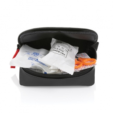 Logotrade Werbeartikel das Foto: Kleines Erste-Hilfe-Set in RCS recycelter Nubuk-PU Tasche
