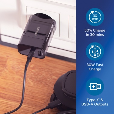 Logotrade Logogeschenke das Foto: Philips Ultra Fast PD Wall-Charger