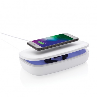 Logotrade Firmengeschenke das Foto: UV-C Sterilisations-Box mit 5W Wireless Charger