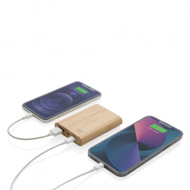 Logotrade Logogeschenke das Foto: 5.000mAh Bambus-Powerbank