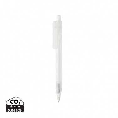 Logotrade Werbeartikel das Foto: GRS rPET X8 transparenter Stift