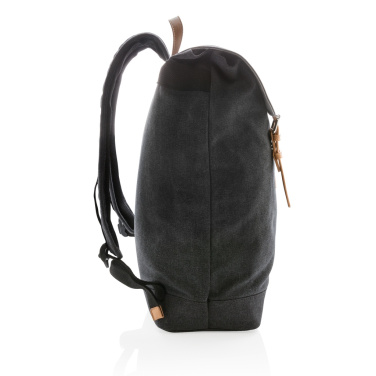 Logotrade Firmengeschenke das Foto: Canvas Laptop-Rucksack, PVC-frei