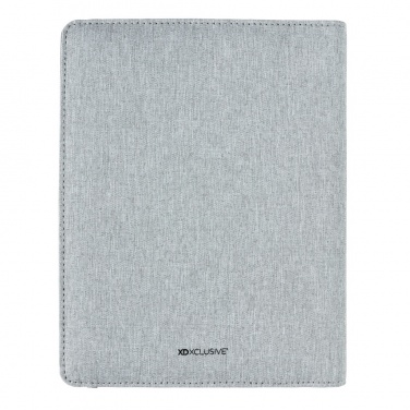 Logotrade Logogeschenke das Foto: Air 5W Wireless Charging Notizbuch A5 mit 5000 mAh Powerbank