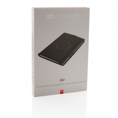 Logotrade Werbeartikel das Foto: Air 5W Wireless Charging nachfüllbares Journal-Cover A5