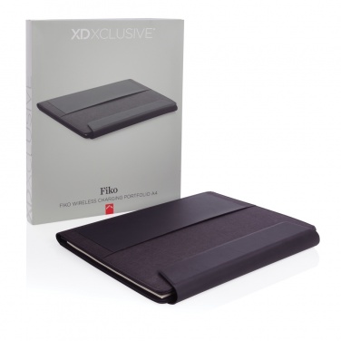 Logotrade werbemittel das Foto: Fiko A4 Wireless 5W Charging Portfolio mit Powerbank