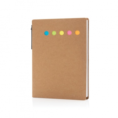 Logotrade Logogeschenke das Foto: Haftnotizen im A6 Kraft-Booklet mit Stift