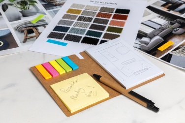 Logotrade Logogeschenke das Foto: Haftnotizen im A6 Kraft-Booklet mit Stift