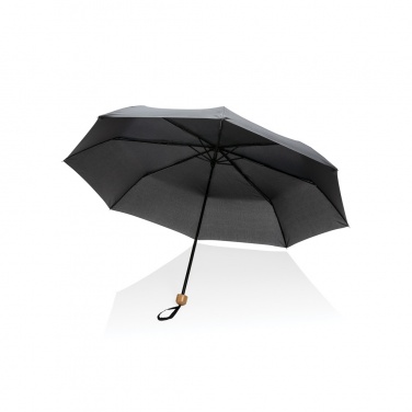 Logotrade Logogeschenke das Foto: 20.5" Impact AWARE™ RPET 190T Pongee Bambus Mini-Schirm