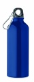 Einwandige 500-ml-Wasserflasche aus recyceltem Aluminium mit Karabiner, Französische Marine