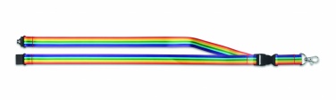 Logotrade Firmengeschenke das Foto: Regenbogen Lanyard RPET