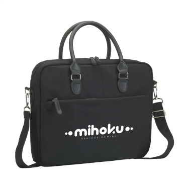 Logotrade Geschäftsgeschenke das Foto: Denver 15,6-Zoll-Laptoptasche aus recyceltem Canvas