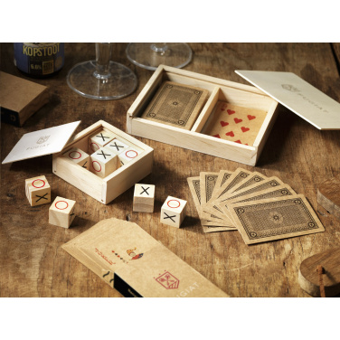 Logotrade Geschäftsgeschenke das Foto: Tic Tac Toe Spiel Bambus