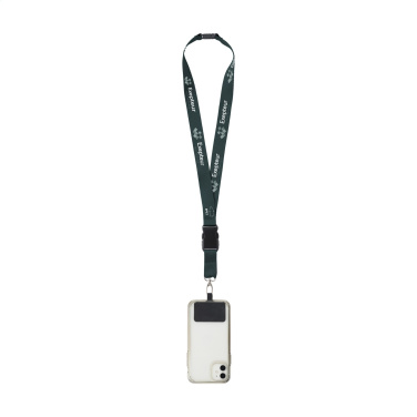 Logotrade Werbegeschenke das Foto: Lanyard Promo Complete Sublimation RPET 2 cm mit Patch