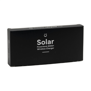 Logotrade Werbegeschenke das Foto: Solar Powerbank 8000+ Kabelloses Ladegerät