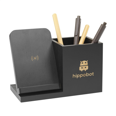 Logotrade Werbegeschenke das Foto: Bamboo Boss 15W Ladegerät/Stifthalter