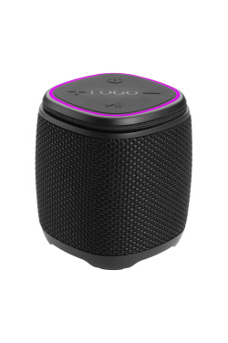 Logotrade Werbeartikel das Foto: Bluetooth-Lautsprecher HERMON Schwarzwolf