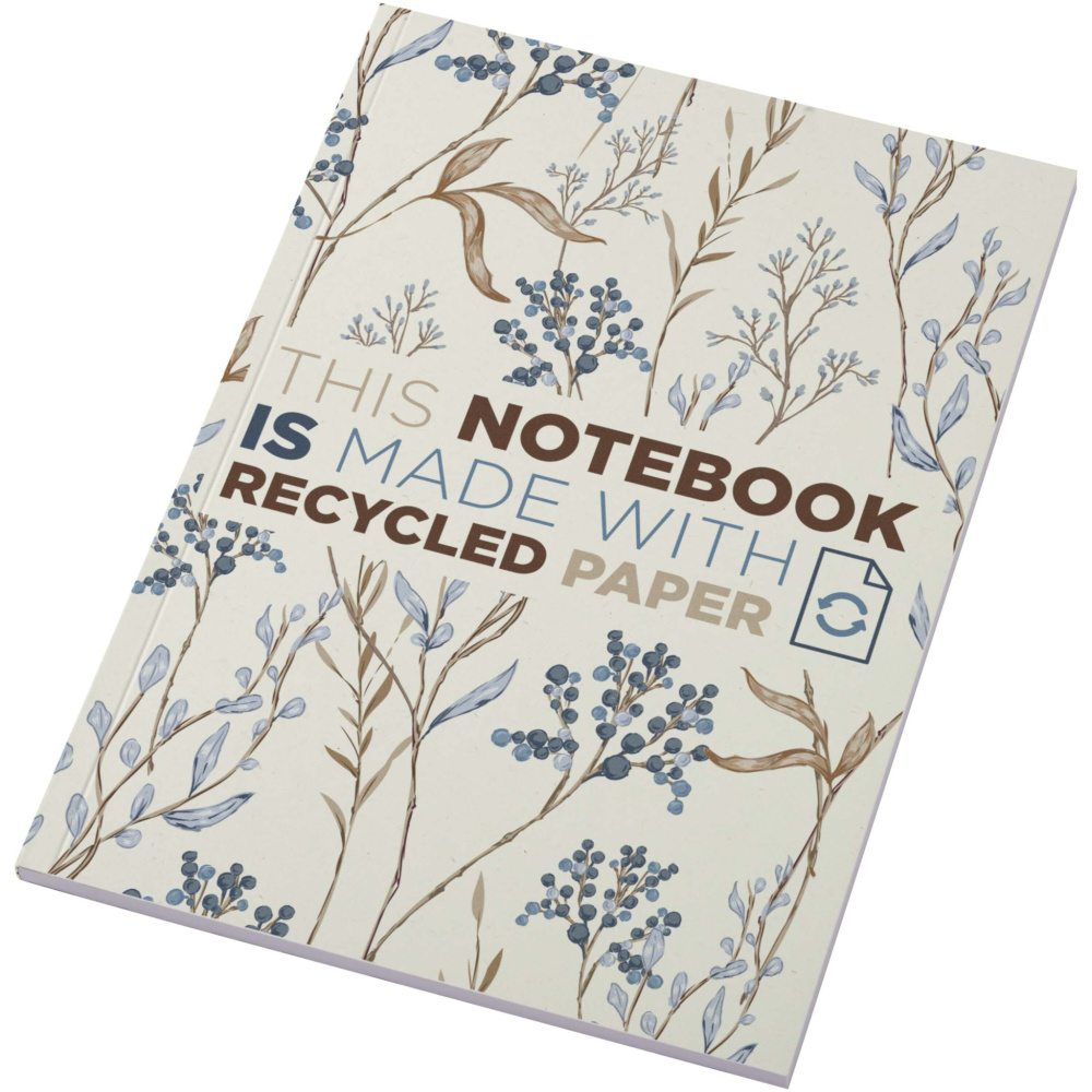 Logotrade Werbeartikel das Foto: Novella Austen A5 Softcover Notizbuch aus Recyclingmaterial – 50 Blatt