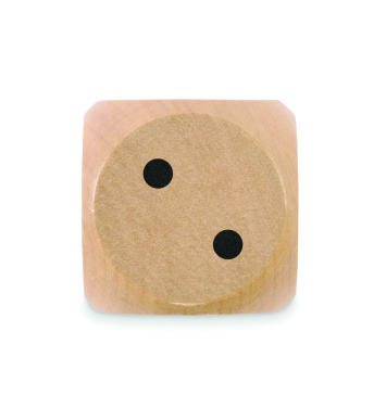 Logotrade Firmengeschenke das Foto: Spielwürfel Schima-Holz Ø 5cm