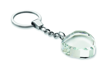 Logotrade Werbegeschenke das Foto: Schlüsselanhänger Glas Herz