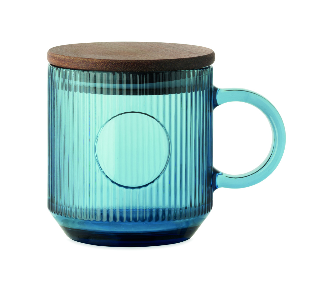 Logotrade Werbeartikel das Foto: Gerippter Glasbecher 300ml
