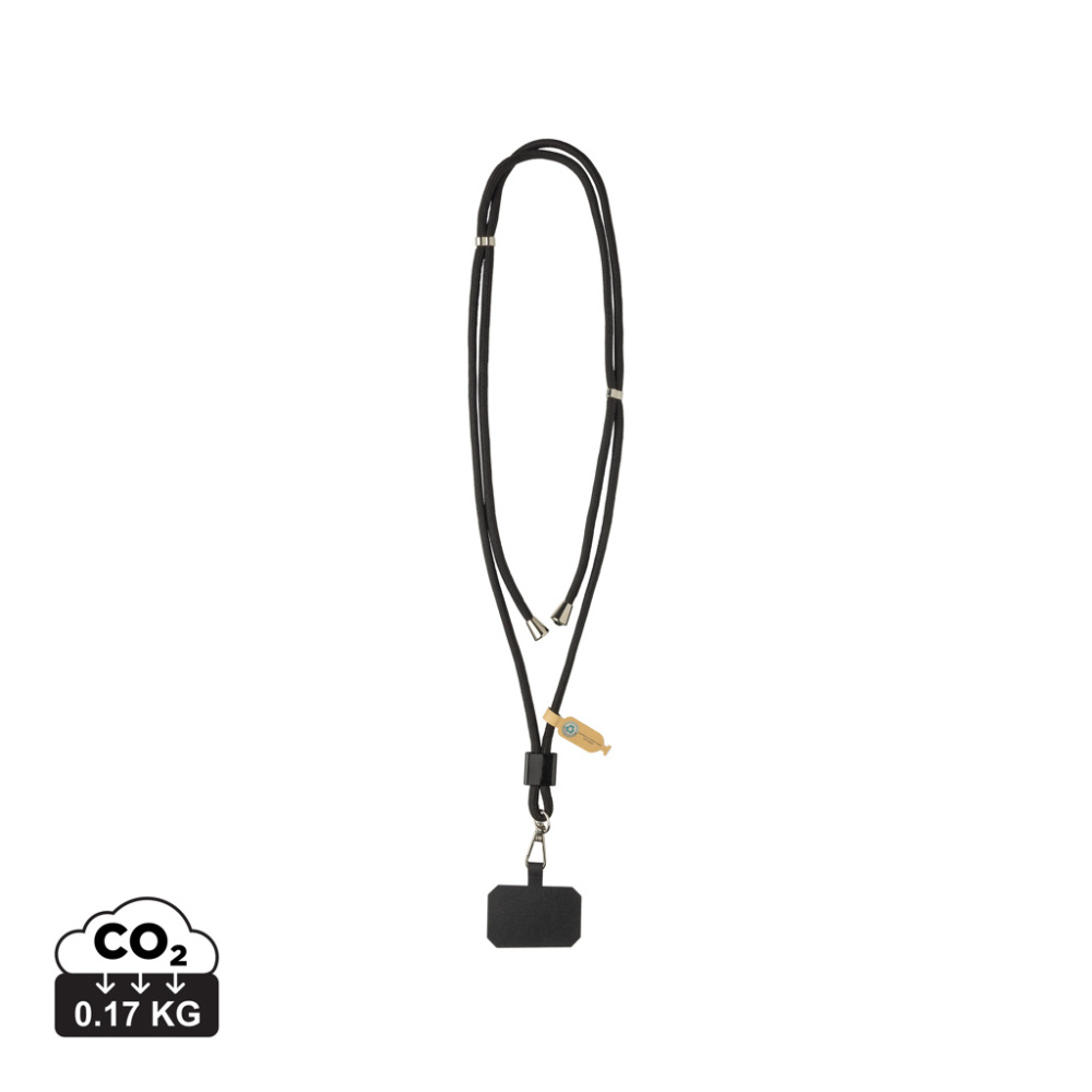 Logotrade Logogeschenke das Foto: CarryLoop verstellbares Handyband aus RCS rec. PET