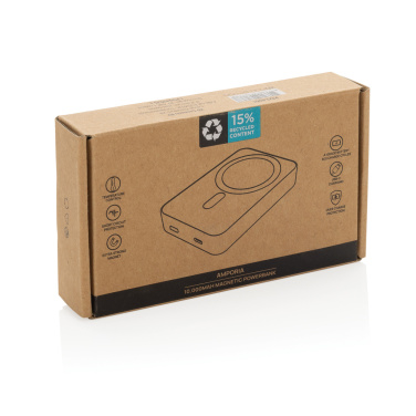 Logotrade Geschäftsgeschenke das Foto: Amporia 10.000mAh magnetische Powerbak aus RCS rec. ABS