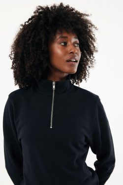 Logotrade Werbeartikel das Foto: IQONIQ Elgon Quarter-Zip-Sweater aus rec. Baumwolle