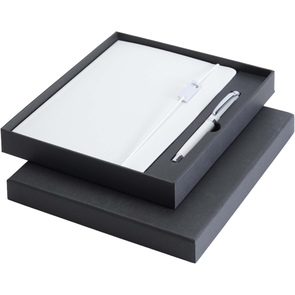 Logotrade werbemittel das Foto: Legato Elegance A5 Hardcover Notizbuch mit Tintenroller Set
