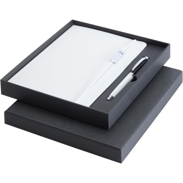 Logotrade Logogeschenke das Foto: Legato Elegance A5 Hardcover Notizbuch mit Tintenroller Set