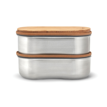 Logotrade Geschäftsgeschenke das Foto: Black+Blum Stainless Steel Double Bento Box