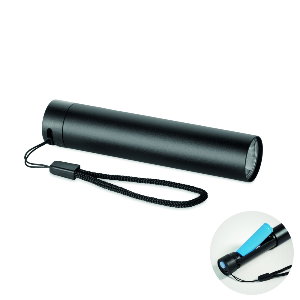 Logotrade Geschäftsgeschenke das Foto: Wiederaufladbare Taschenlampe