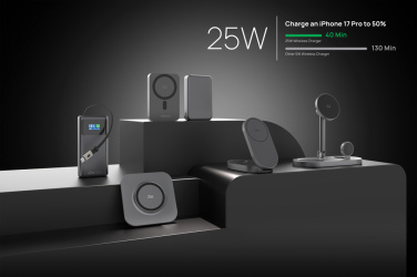 Logotrade Firmengeschenke das Foto: Quantum RCS Ultra-Fast 25W 10.000mAh magnetische Powerbank