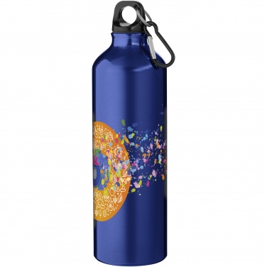 Logo trade corporate gifts image of: Oregon 770 ml aluminium water bottle with carabiner