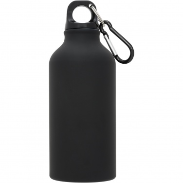 Logo trade promotional items image of: Oregon 400 ml matte water bottle with carabiner