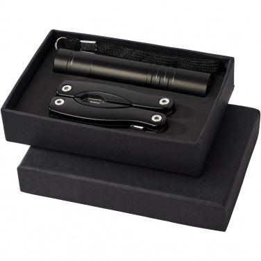 Logo trade promotional items image of: Scout multi-function knife and LED flashlight set